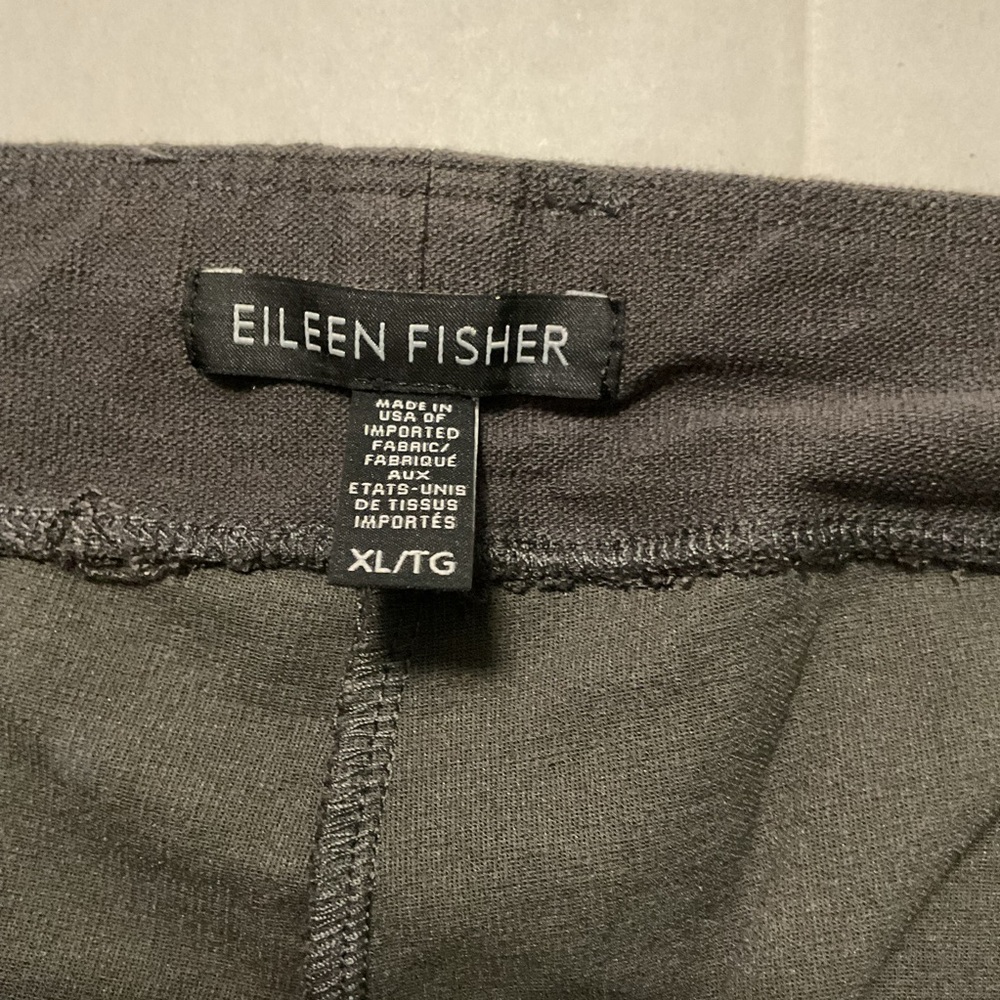 Eileen Fisher Women’s Pull-On Stretch Crepe Ankle Pants Dark Gray - Picture 8 of 9